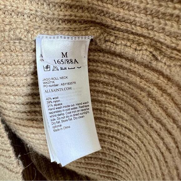 All Saints Jago Roll Neck Chunky Sweater - Picture 7 of 10